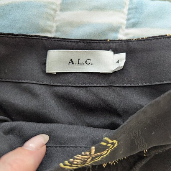 A.L.C. Avalon Mini Skirt | Metallic Print | Designer Party - Picture 4 of 11